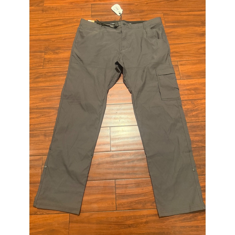 Prana Stretch Zion‎ Slim Pant II Dark Iron Grey Mens 40/32 Hiking Cargo 1969831